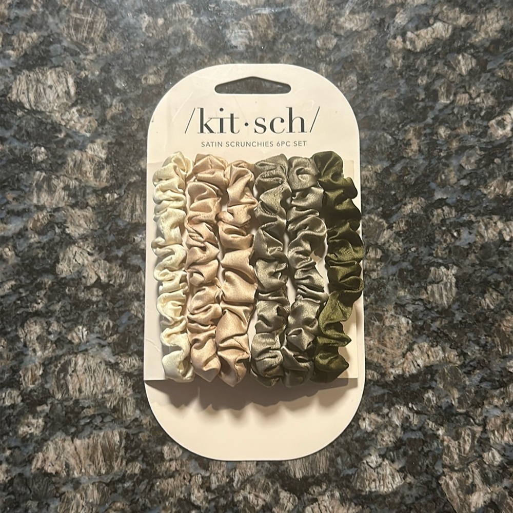 Kitsch Satin Scrunchies 6pc Set - Multicolor